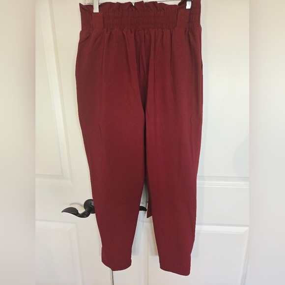 Grace Karin pleated bucket pants NWT maroon - Picture 6 of 6